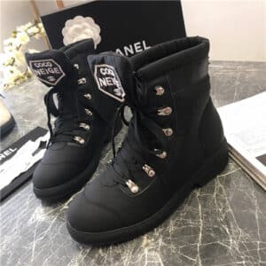 chanel down shoes snow boots