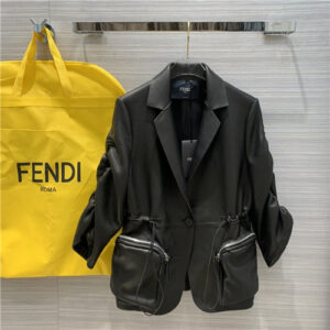 fendi leather jacket womens