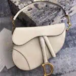 dior saddle bag white