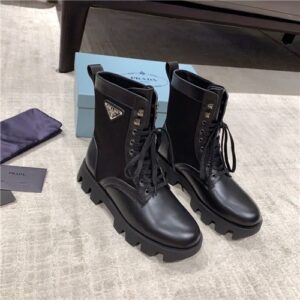 prada monolith leather boots replica shoes