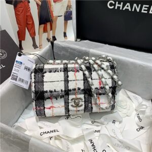 chanel tweed flap replica bags