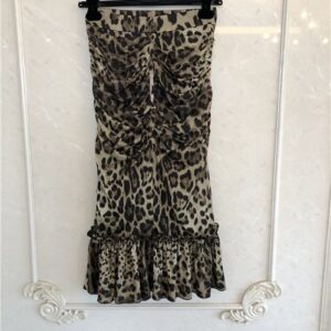 Leopard print silk skirt replica clothing