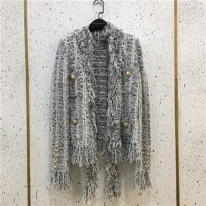 Balmain Woven tassel coat replica clothing