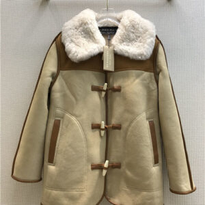 burberry sheepskin wool coat