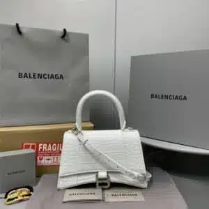 balenciaga hourglass bag white