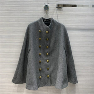 balmain wool cloak shawl coat