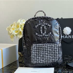 chanel down backpack