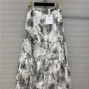 dior abstract pattern skirt