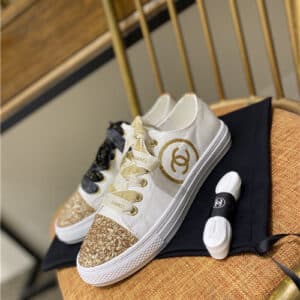 chanel canvas sneakers womens