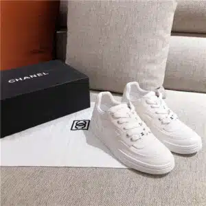 chanel women's white shoes