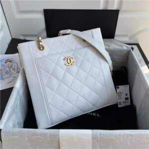 chanel bolso shopping bag white