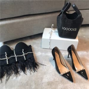 Valentino studs pointed high heels