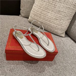 rene caovilla flat sandals