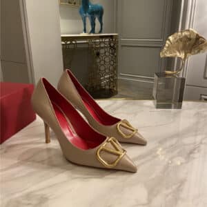valentino V buckle high heel shoes