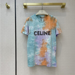 celine loose cotton t-shirt with studs