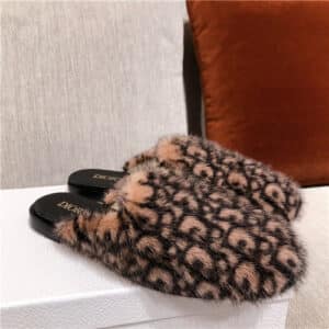 dior mink slippers