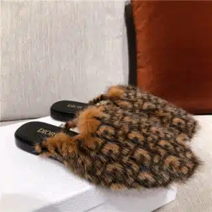 dior mink slippers