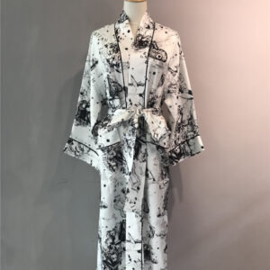dior CD silk print pajamas nightgown