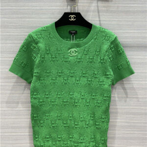 chanel short-sleeved sweater