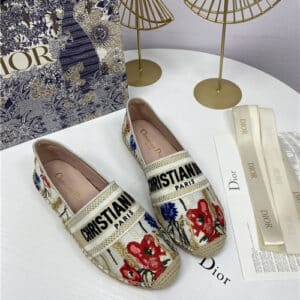 dior logo embroidery hollow shoes