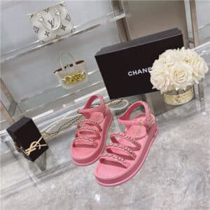 chanel chain platform sandals