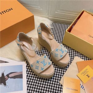 lv starboard wedge sandals