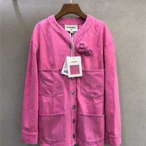 Chanel pink denim jacket