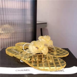 chanel flat transparent sandals