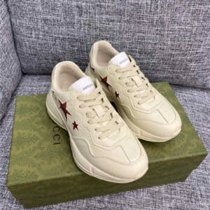 gucci women's rhyton leather sneakers