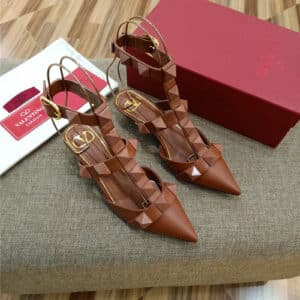 valentino LOGO bronzing sandals