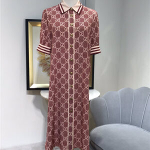 gucci printed silk dress