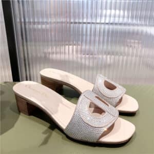 dior block heel sandals