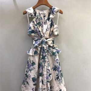 zimm v-neck floral leak dress