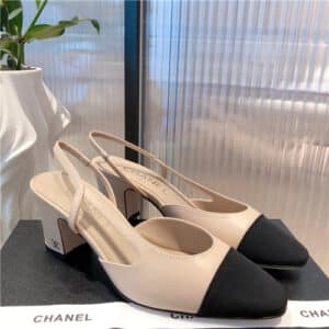 chanel new block heel sandals