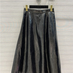 loewe leather skirt