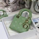 dior mini lady bag green