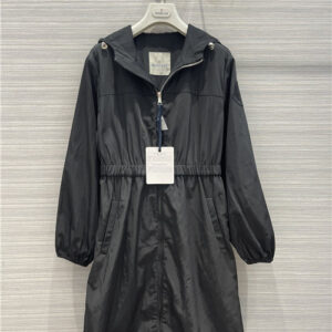 moncler hooded trench coat