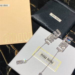 miumiu crystal drill earrings
