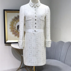 chanel single-breasted tweed dress