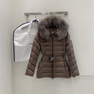 moncler fur collar hooded down jacket