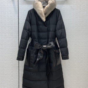 thombrowne mink fur hooded down jacket