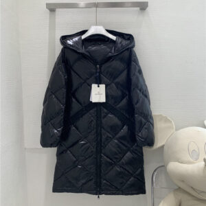 moncler hooded long echinops down jacket