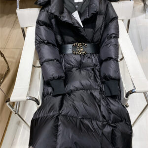 chanel long hooded down jacket