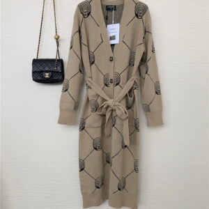 chanel embroidered long sweater long cardigan