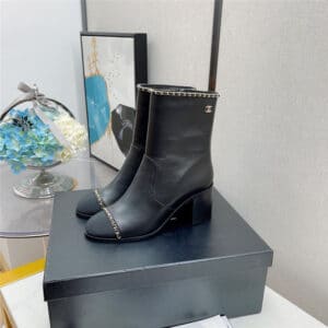 chanel chain ankle boots