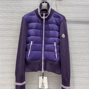moncler wool knit jacket down jacket