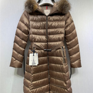 moncler classic hooded long down jacket