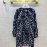 Prada geometric jacquard pattern knitted dress