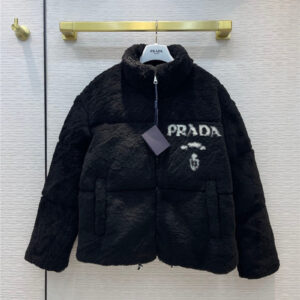 Prada short furry down jacket