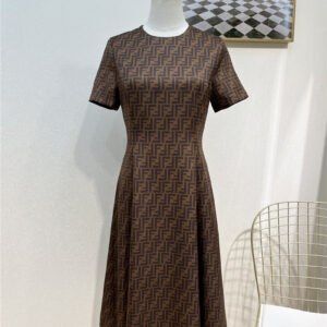 fendi classic FF letter print dress